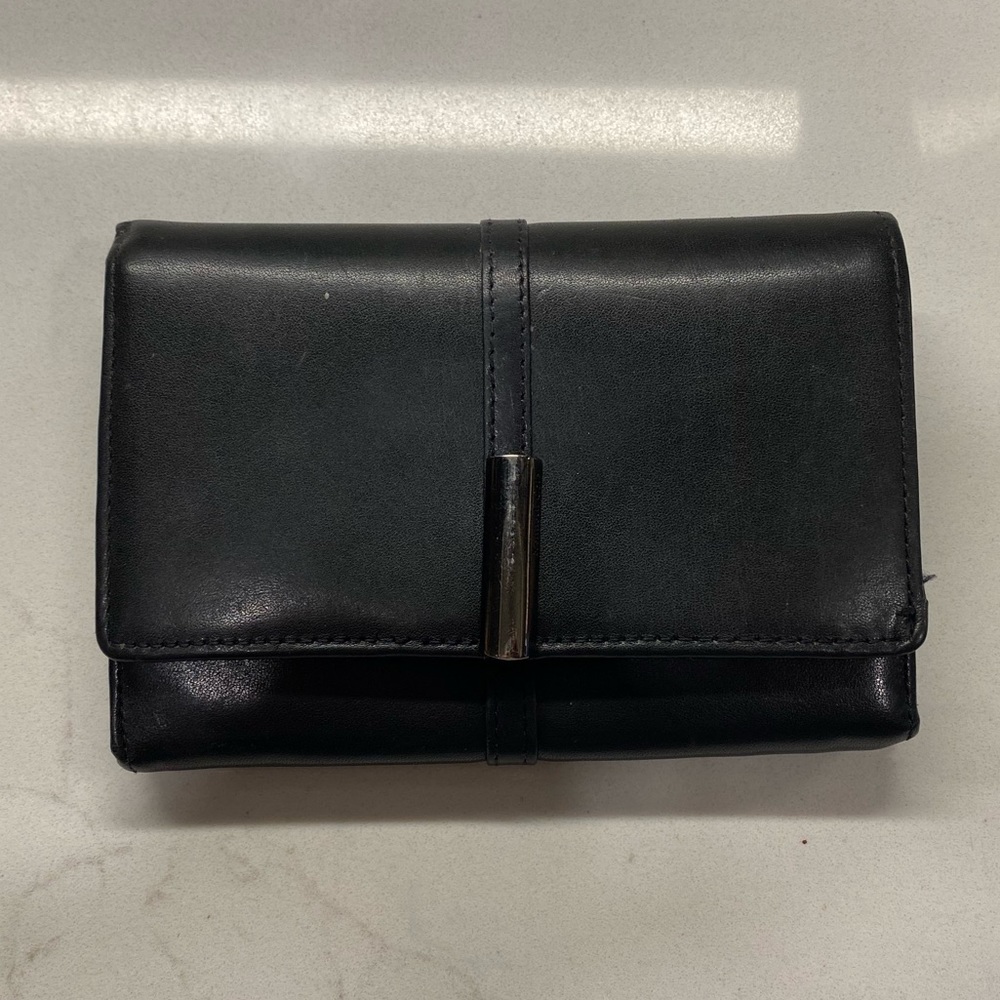 Vintage Leather wallet wallet in black